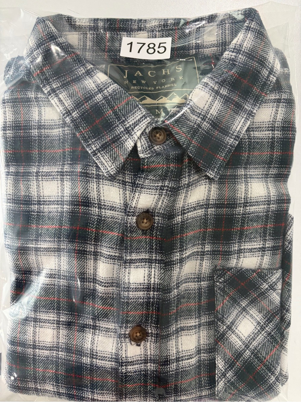Jachs Classic Recycled Flannel Plaid Button-Down Shirt (M) - Picture 8 of 8